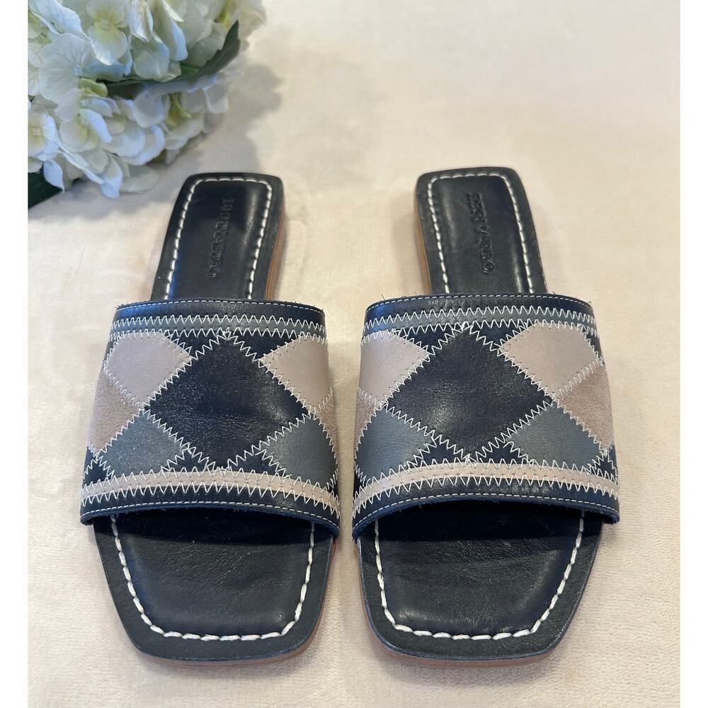 Bernardo Ombre Patchwork Wedge Slide, Size 8M - Picture 2 of 7
